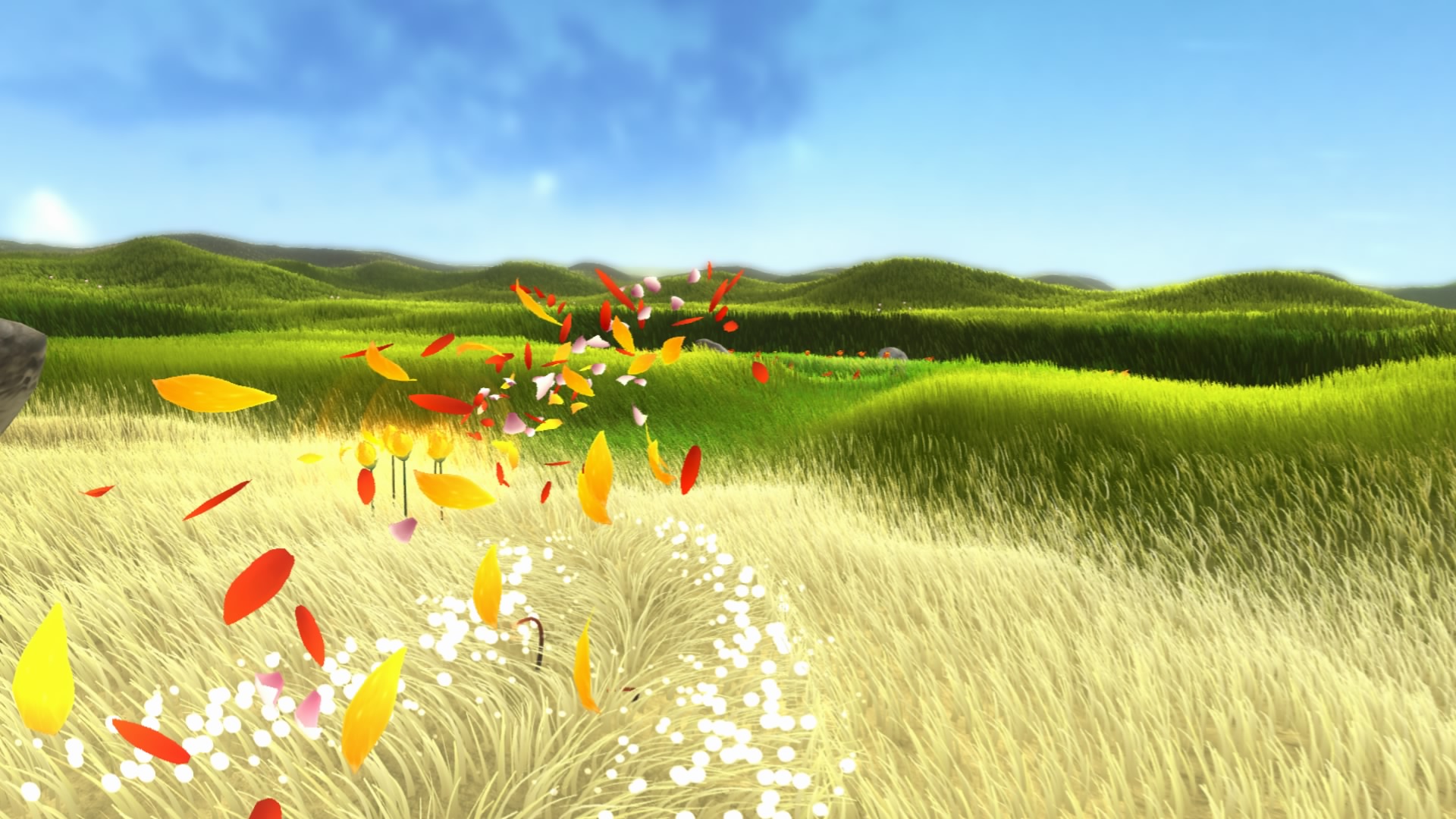 Играть цветок во весь экран. Flower thatgamecompany. Игра Флауэр. Flower игра 2009. Игра Фловерс.